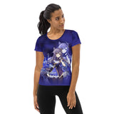 Purple Anime - All-Over Print Women's Athletic T-shirt