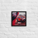 A 2020 Mitsubishi Challenger Rally Car Framed canvas