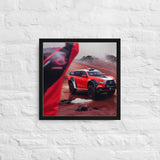 A 2020 Mitsubishi Challenger Rally Car Framed canvas