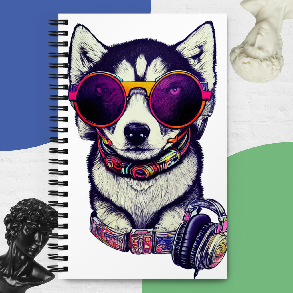 Rocking Husky - Spiral notebook