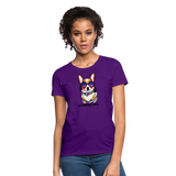 Rocking Corgi - Women's T-Shirt - Customizable - purple