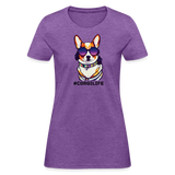 Rocking Corgi - Women's T-Shirt - Customizable - purple heather