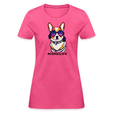 Rocking Corgi - Women's T-Shirt - Customizable - heather pink