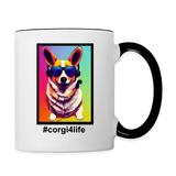 Corgi4Life - Contrast Coffee Mug - Customizable - white/black