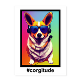 Rocking Corgi - Poster 18x24 - Customizable - white